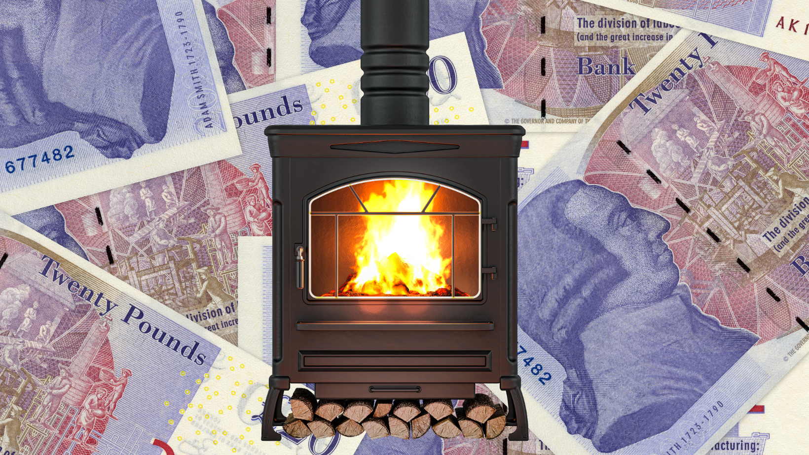 Pound Notes and Wood Burner